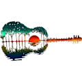 Miniatyrbild 1 av 3: Abstrakt gitarr metall precision gitarrspelare väggkonst skulpturer