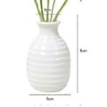 Miniatyrbillede 3 af 3: Plante Hydroponisk Keramisk Vase Kreativ Fremme Sund Vækst Plantekasse til Stue Soveværelse Studie White