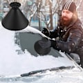 Miniatyrbilde 1 av 4: 2 stk isskraper for bil, magisk rund isskraper for frontrute 2 i 1 skrapekegle isskraper for bil, svart