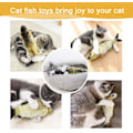 Miniatyrbild 7 av 7: Mjuk Fisk Katt Leksak 11 tum Interaktiv Kattmynta Katt Leksak Realistisk Plysch Simulering Mobil Fisk Katt Leksak, Tvättad, Gul Karpfisk