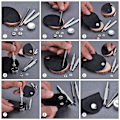 Miniatyrbillede 5 af 5: 120 sæt trykknapper kit 6 farver metal trykknapper knap trykknapper