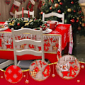Miniatyrbillede 5 af 5: Juledugs, Rød Juledugs Rektangulær Fest