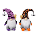 Miniatyrbilde 1 av 5: Halloween ansiktsløs dvergdukke, flaggermus edderkopp høst høst plysj de
