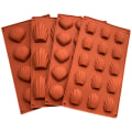 Miniatyrbillede 5 af 6: (9 Hulrum Brun) Mini Madeleine Silikonform 2 Stykker Non-Stick Madeleine Form Madeleine Form til Chokolade Mousse Muffin Budding