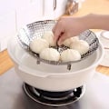 Miniatyrbillede 5 af 5: 304 damper i rustfrit stål, elektrisk risdampkoger, dampkoger til dampning, dampet bolle, foldbar dampkogerbakke