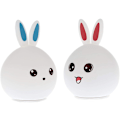 Miniatyrbillede 1 af 3: Kanin LED Nattelys Multicolor Silikone Touch USB Lyssensor Sengelampe