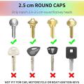 Miniatyrbild 3 av 5: 36-pack 1\" 9-färgade runda plastnyckelskydd för standard runda hål
