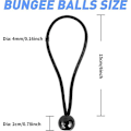 Miniatyrbillede 2 af 5: Kugle Bungee Snore, 20 stk. 6-tommer Heavy-duty Stretch Reb med Kugle Elastisk Snor Binde Strop Til Baldakiner, Telt