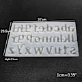 Miniatyrbilde 2 av 5: Nedre bokstav harpiksformer, 26 harpiksalfabetform DIY krystall epoksyform speil håndlaget anheng kreativt smykke