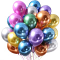 Miniatyrbild 1 av 5: Metallfärgade Ballonger 50-pack Metallballonger Jubileum Ideal för Uppblåsning