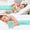 Miniatyrbilde 4 av 5: (Grønn) Barnealarmklokke, Digital Alarmklokke for Barnerom, C