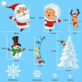 Miniatyrbillede 4 af 5: Jule Vindue Stickers 313 Stk, Snefnug Jule Dekoration