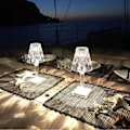 Miniatyrbillede 2 af 3: Kreativ krystal bordlampe soveværelse sengebord genopladelig stemningslampe