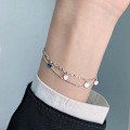 Miniatyrbillede 4 af 4: Dobbeltlags armbånd i skiveform, s925, niche high-end smykker