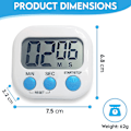 Miniatyrbild 5 av 5: Magnetisk kökstimer Klocka Digital visuell timer Ljusstark display Nedräkning & Stoppur - Högt pipljud