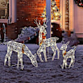 Miniatyrbillede 3 af 5: Jul Elg Hjorte Led Nattelys Glødende Glitter Rådyr Jul Hjem Udendørs