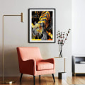 Miniatyrbilde 3 av 5: Tiger DIY 5D diamantmalerisett for voksne og barn Alle digitale boreprosesssett Primærhjemmedekorasjon 12x16 tommer