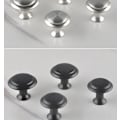 Miniatyrbillede 2 af 3: 20 stk. Metal Skuffegreb Satin Rustfrit Stål Look Køkken Skab Dør Knopper Sølv Runde Møbelgreb