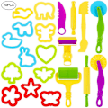 Miniatyrbild 1 av 2: 20 st Plasticine Making Tools Färglera Form Set