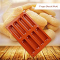 Miniatyrbillede 5 af 5: 8 Hulrums DIY Silikoneform Lange Strimler Eclair Cookies Form Bageform Til Fingerkiks Chokolade Cracker Bar Stick