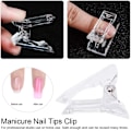 Miniatyrbild 6 av 6: 10-pack transparenta nagelklämmor för nagelförlängning, transparenta polygel nagelklämmor för snabb montering för manikyr och nagelkonst