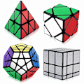 Miniatyrbild 3 av 3: Speed Cube Set, Pyramid Mirror Skew Megaminx Cube Collection, Leksakspussel för barn och vuxna Set med 4
