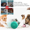 Miniatyrbillede 2 af 5: Interaktivt madlegetøj til hund og kat, kæledyrs madtumbler legetøj sort hvid