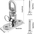 Miniatyrbillede 5 af 5: Heavy Duty Swing Hangers, Rustfrit Stål 450kg Belastning Swing Hooks