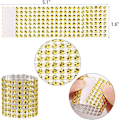 Miniatyrbilde 2 av 5: 10 stk Gull Serviettringer Blanke Rhinestone Serviettringer Bryllup Na