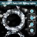 Miniatyrbild 2 av 5: Varmvit batteridriven LED-ljusslinga 2M 20 LED Mini LED