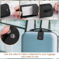 Miniatyrbillede 5 af 5: (Sort) 2 stk Bagagemærker, Læder Bagage Etiketter, Kufferts Navn