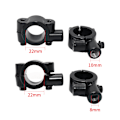 Miniatyrbillede 5 af 6: Par Universel 8mm Beslag Holder Montering til 22mm Styr Bakspejl Motorcykler Scooter Sort