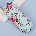 Miniatyrbillede 1 af 5: Brilleretui, hårdt skalbrilleretui, blomsterbrilleretui, bærbart brilleretui, klap op brilleretui, til opbevaring af briller (blå)