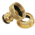 Miniatyrbillede 3 af 5: 4 Stykker Have Messing Vandhane Konnektor, 1/2 Tomme og 3/4 Tomme 2-i-1 Hun til Slids Adapter