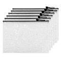 Miniatyrbillede 1 af 5: 6 stk. Mesh lynlåsposer - Lynlås dokumentmapper/vandtætte dokumentmapper/plastmapper/dokumentmapper til skolekørsel
