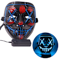 Pikkukuva 2 / 4: LED-kauhunaamio, Halloween-naamio, puhdistus 3x valotehosteilla, Con