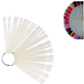 Miniatyrbillede 2 af 5: 50x Neglekunst Tips Farve Pop Sticks Display Fan Praksis Starter Ring Klar Hvid