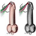Miniatyrbillede 1 af 5: 2 stk. Rose Gold Sølv Metal Fiske kroge Spinner Ske Bait Fisk Spr
