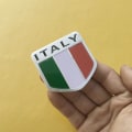 Miniatyrbillede 5 af 5: Italiensk flag klistermærke i aluminiumlegering - Italiensk emblem mærke - Kreativ