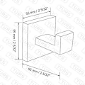 Miniatyrbild 2 av 5: Klädhängare för badrum, väggkrok i rostfritt stål för handdukar/rockar, 2-pack