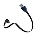 Miniatyrbilde 5 av 5: USB 2.0 Hann til USB C Datakabel Rett Hode/90 Graders Vinklet Flat Kabel For Nettbrett Telefoner 480Mbps Dataoverføring 1m Bend left