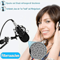 Miniatyrbild 5 av 5: Mikrofon Popfilter, 20 st Mikrofon Vindruta Skumskydd Mikrofon Skumskydd Karaoke Mikrofon Ljuddämpare Svart