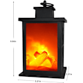 Miniatyrbild 2 av 5: Eldstadslykta, med upphängningskrok och 6 timmars timer batteridriven flimrande LED simulerad flammeffekt dekorativa lyktor, för inomhus/utomhus dekor juldekoration