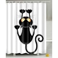 Miniatyrbillede 1 af 3: 1 stk. Leashy Funny Cat DIY bruseforhæng med kroge (sort kat, 15\"