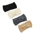 Miniatyrbild 3 av 5: 3-pack virkade pannband i mjukt stickat turbanstretch