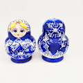 Miniatyrbillede 4 af 5: Blå og hvid porcelæn 10 stk russiske nesting dukker Matryoshka h