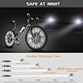 Miniatyrbillede 2 af 4: Cykelreflekser, 24 stk. cykelhjul eger reflekser, cykel reflekterende advarselsegerlys dækker til cykel（Sølv）