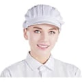 Miniatyrbillede 2 af 5: 1 stk. Unisex Kokkehue Elastisk Kokkehue Køkken Bage Madlavningshue til Mænd Kvinder med Skygge - Hvid