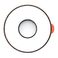 Pikkukuva 3 / 5: AirTag-pidikekotelo liimatarra TPU+PC Suojaava Tracker Finder -suojus - Oranssi Orange