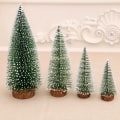 Miniatyrbilde 1 av 5: Juletrær 4 stk Juletrær mini kunstig liten juledekorasjon